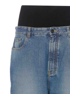 Pantaloni a fascia in maglia