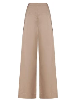 Pantaloni a gamba a gamba in raso over