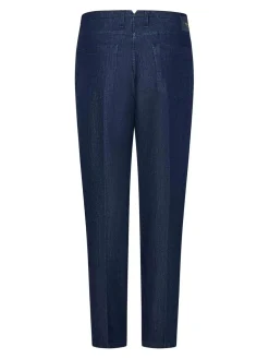 Pantaloni a gamba conica in denim miscela blu