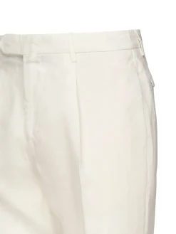 Pantaloni a pieghe di lino