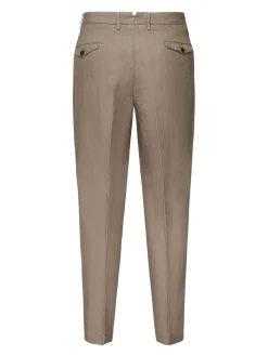 Pantaloni a pieghe di lino