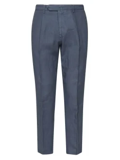 Pantaloni a pieghe di lino