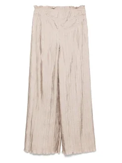 Pantaloni a vita alta beige