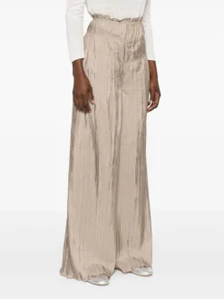 Pantaloni a vita alta beige