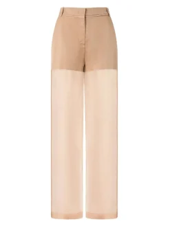 Pantaloni beige in lino