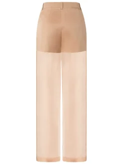 Pantaloni beige in lino