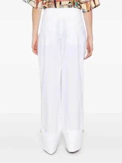Pantaloni bianchi di miscela di cotone