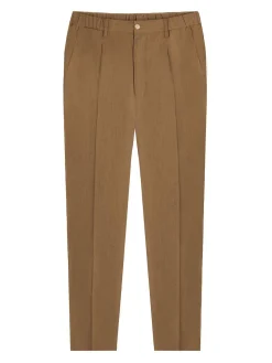 Pantaloni chino miscela di lana color tabacco
