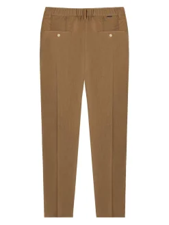 Pantaloni chino miscela di lana color tabacco