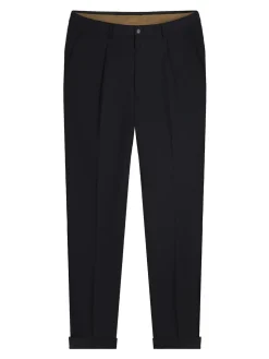 Pantaloni chino miscela di lana nera