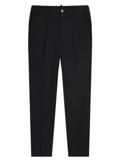 Pantaloni chino miscela di lana nera