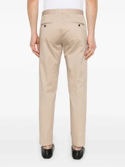 Pantaloni classici in cotone beige