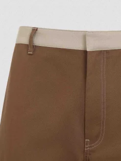 Pantaloni da cotgab a punto bianco