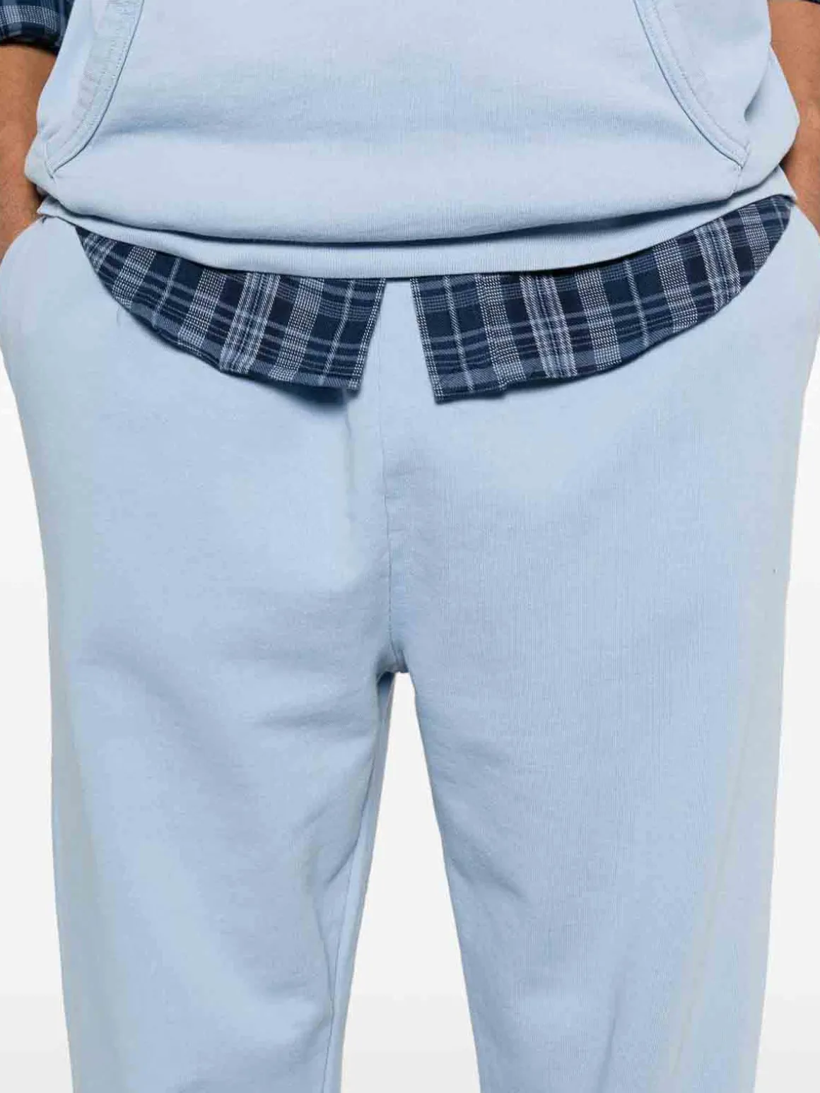 Pantaloni da jogging di cotone in blu cielo