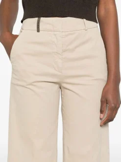 Pantaloni di cotone beige