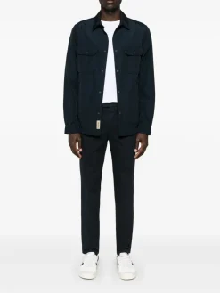 Pantaloni di cotone blu navy