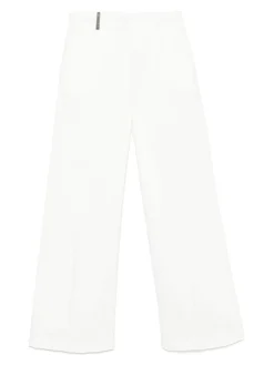 Pantaloni di cotone larga bianca