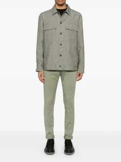 Pantaloni di gaubert in cotone verde
