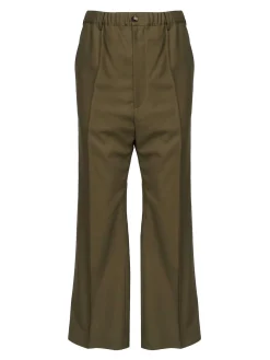 Pantaloni di lana con pieghe