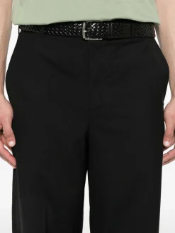 Pantaloni di lana nera con tasche