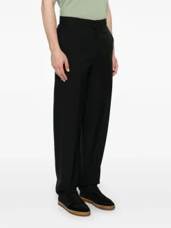 Pantaloni di lana nera con tasche