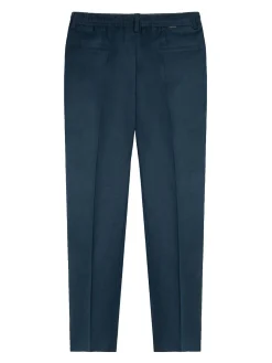 Pantaloni di lino blu navy
