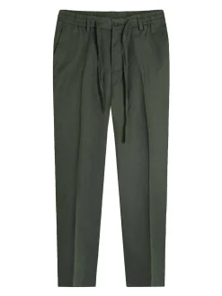 Pantaloni di lino verde foresta
