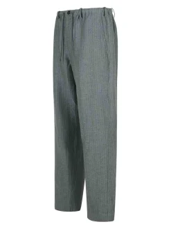 Pantaloni di miscela di lino grigio penny