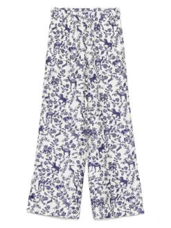Pantaloni di seta stampati