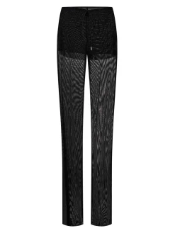 Pantaloni di tulle neri trasparenti