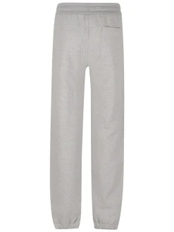 Pantaloni grigi in cotone con elastico