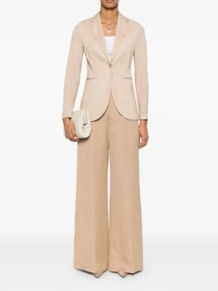 Pantaloni idra in lino beige