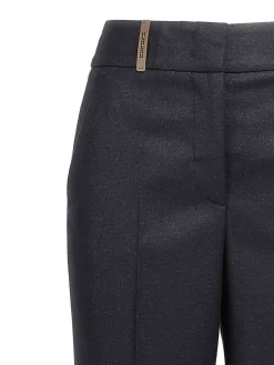 Pantaloni in flanella lurex