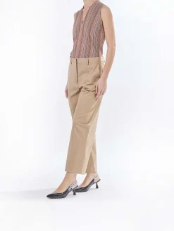 Pantaloni In Twill Di Cotone