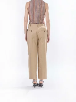 Pantaloni In Twill Di Cotone