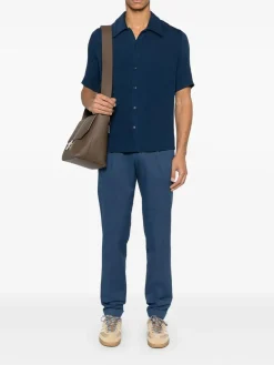 Pantaloni miscelati di cotone blu
