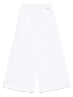Pantaloni miscelati di lino bianco