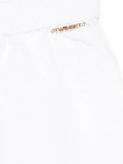 Pantaloni miscelati di lino bianco