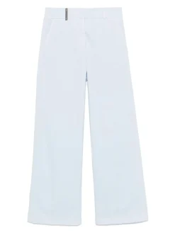 Pantaloni miscelati in cotone blu baby