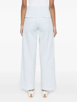 Pantaloni miscelati in cotone blu baby