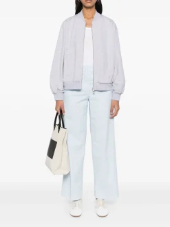 Pantaloni miscelati in cotone blu baby