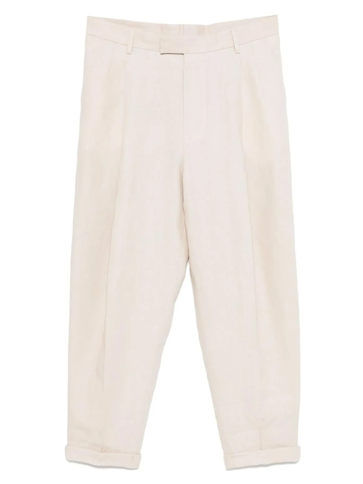 Pantaloni morbidi in lino beige