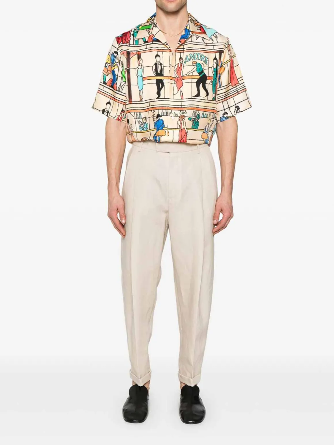 Pantaloni morbidi in lino beige