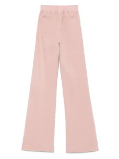 Pantaloni normali in cotone rosa