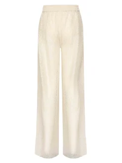 Pantaloni palazzo con paillettes