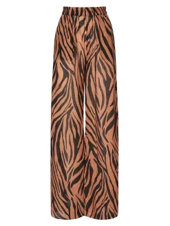 Pantaloni stampati a gamba larga wiley