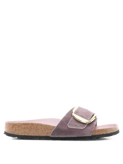 Pantofole in pelle in lilla