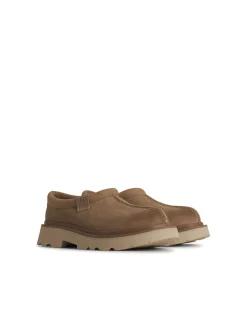 Pantofole in pelle scamosciata beige tasman
