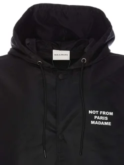 Parka con slogan