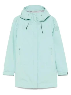 Parka in Acqua Greenwith Hood